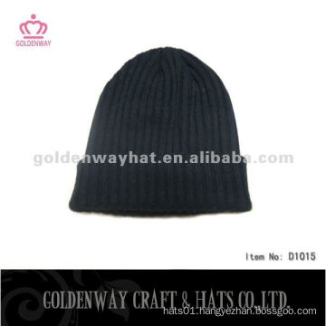 men knitted long fashion beanie hat pattern